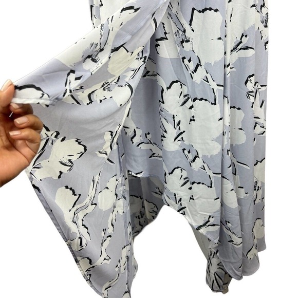 Lane Bryant Lilac Floral Bloom Chiffon Midi Maxi Dress 22 NWT High Low Purple - Picture 5 of 11